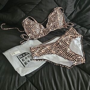 New Exchange Black and Pink Bikini Set